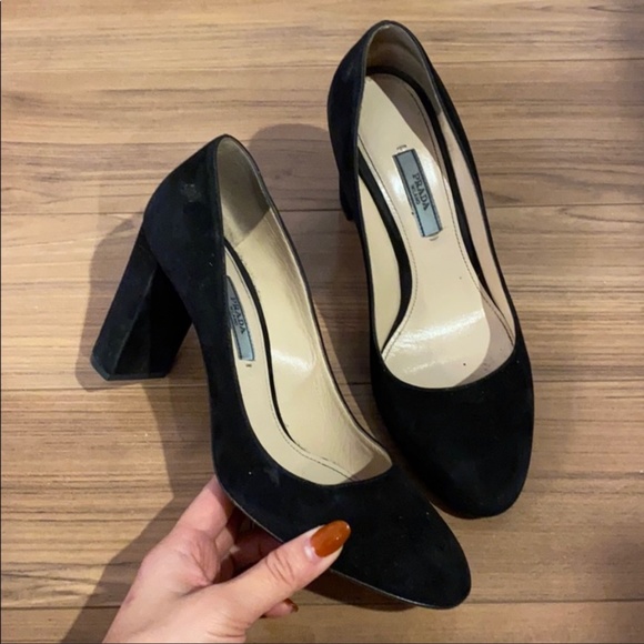 Prada round toe heel